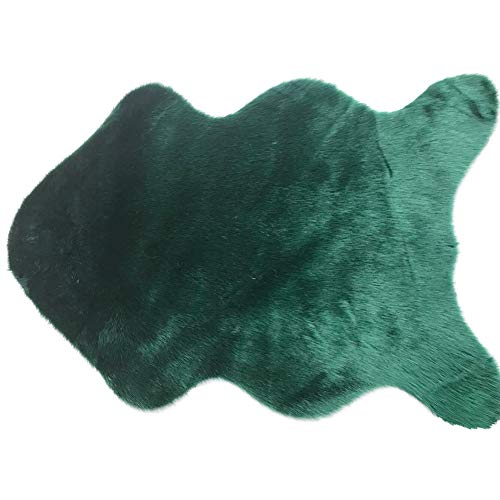 Kunstfell Schaffell Lammfell Teppich, Flauschig Faux Lammfell Schaffell Teppich für Stuhl Couch-Überzug, Schlafzimmer, Boden, Sofa, Wohnzimmer Grün von FINIVE