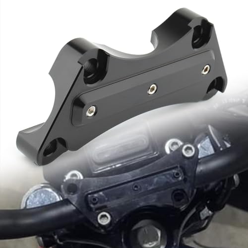 FINMOKAL Schwarz Motorrad Lenker Riser Clamp 1 Zoll Lenker Risers Top Clamp Kompatibel mit Harley Touring Electra Street Glide Road King 1997-2019 von FINMOKAL