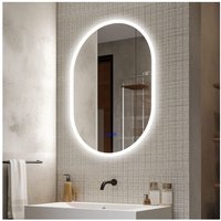 60x80cm Ovaler LED Spiegel Bad mit Bluetooth 3 Lichtfarben Dimmbar,Helligkeit Einstellbar,Memory-Funktion 60x80cm Ovaler LED Spiegel Bad mit Bluetooth 3 Lichtfarben Dimmbar,Helligkeit Einstellbar,Memory-Funktion von FINMRYS
