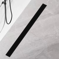 Finmrys - Edelstahl Duschrinne 70cm Schwarzes Glas Komplettset Bodenablauf Dusche Siphon mit Geruchsstop und Haarsieb Randablauf, Duschablauf Finmrys - Edelstahl Duschrinne 70cm Schwarzes Glas Komplettset Bodenablauf Dusche Siphon mit Geruchsstop und Haarsieb Randablauf, Duschablauf von FINMRYS