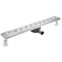 Biubiubath - Duschrinne 70 cm Extra Flach Edelstahl komplettset duschabfluss bodenablauf Siphon mit Geruchsstop und Haarsieb Ablaufrinne für von BIUBIUBATH