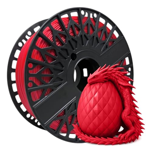 Finnotech F3D PLA Filament 1.75mm - Präzises 3D Drucker Filament mit Maßgenauigkeit +/- 0.02mm, Hochwertiges PLA für exakte 3D Drucke, 1Kg Spule Feuer Rot von FINNOTECH