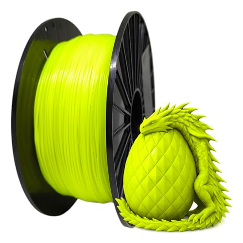 Finnotech F3D Premium TPU Filament 1.75 mm, Flexibles 3D-Drucker Filament, Maßgenauigkeit +/- 0.03mm, 1 kg Spule, Exzellente Haftung, Für exakte 3D Drucke, Gelb Fluo von FINNOTECH