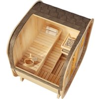 Fasssauna ScandiCube Mini xs Fasssauna 2 Sitzbänke aus Holz, Sauna mit 42 mm Wandstärke, Außensauna mit Montagematerial - Finntherm Fasssauna ScandiCube Mini xs Fasssauna 2 Sitzbänke aus Holz, Sauna mit 42 mm Wandstärke, Außensauna mit Montagematerial - Finntherm von FINNTHERM