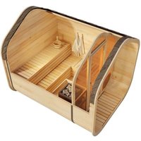 Fasssauna ScandiCube Wave Comfort Fasssauna 3 Sitzbänke aus Holz , Sauna mit 42 mm Wandstärke, Außensauna mit Montagematerial - Finntherm Fasssauna ScandiCube Wave Comfort Fasssauna 3 Sitzbänke aus Holz , Sauna mit 42 mm Wandstärke, Außensauna mit Montagematerial - Finntherm von FINNTHERM