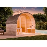 Fasssauna ScandiPod Premium Fasssauna 2 Sitzbänke aus Holz, Sauna mit 42 mm Wandstärke, Außensauna mit Montagematerial - Finntherm Fasssauna ScandiPod Premium Fasssauna 2 Sitzbänke aus Holz, Sauna mit 42 mm Wandstärke, Außensauna mit Montagematerial - Finntherm von FINNTHERM
