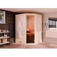 Innensauna Corner Innensauna 2 Sitzbänke aus Holz , Saunakabine mit 40 mm Wandstärke, Dampfsauna mit Montagematerial - Finntherm Innensauna Corner Innensauna 2 Sitzbänke aus Holz , Saunakabine mit 40 mm Wandstärke, Dampfsauna mit Montagematerial - Finntherm von FINNTHERM