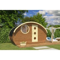 Sauna Hobbit s Gartensauna 3 Sitzbänke aus Holz in Naturbelassen Außensauna - Naturbelassen - Finntherm von FINNTHERM