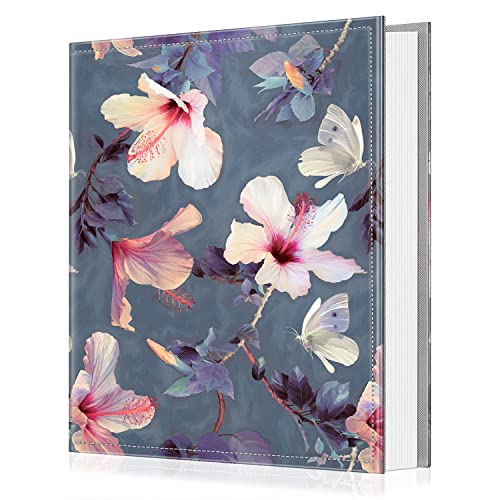 Fintie Fotoalbum für Fotos im Format 10 x 15 cm, 600 Taschen, große Kapazität, Alben mit Bucheinband für Bilder von Familie, Hochzeit, Jahrestag, Baby, Urlaub, Hibiskusblüten von FINTIE