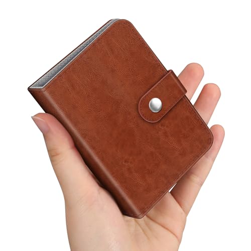 Fintie Mini Fotoalbum für 2x3 Zoll Filme - 52 Taschen kleine Alben für Fujifilm Instax Mini Sofortbildkamera/Polaroid Hi-Print Bilder, Kpop Fotokartenhalter Binder, (Vintagebraun) von FINTIE