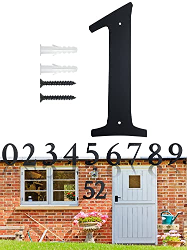 Moderne Extra Große Hausnummer Feinstruktur Pulverbeschichtet Höhe 28 cm DIY-Adressennummern für Haus, Tor, Gebäude (1) von FINYSHIKK