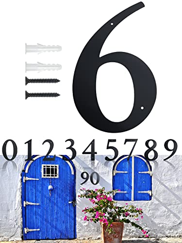 Moderne Extra Große Hausnummer Feinstruktur Pulverbeschichtet Höhe 28 cm DIY-Adressennummern für Haus, Tor, Gebäude (6) von FINYSHIKK