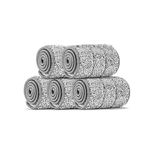 FIOERDTUIE 5 Stück Mops Ersatzkopf Bodenreinigung Selbstklebender Mikrofaserlappen, 32x12 von FIOERDTUIE