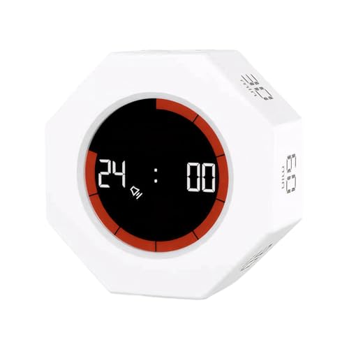 FIOERDTUIE Kompakter Timer 7 Mal 1 90 Minuten und Stoppuhr 25 ABS Produktivitätstimer Produktivitätswürfel Countdowns Timer, Weiß von FIOERDTUIE