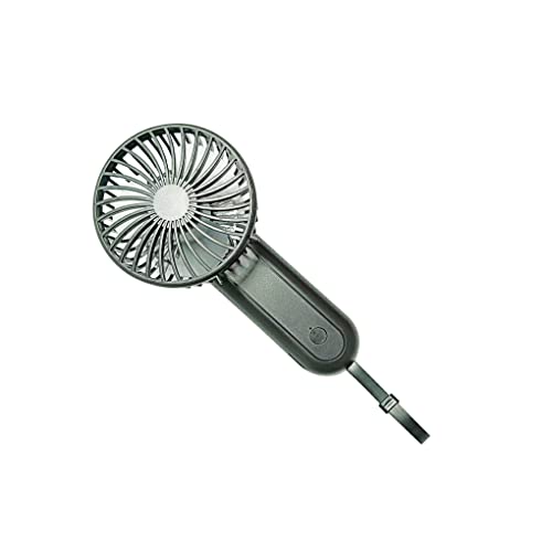 FIOERDTUIE Tragbarer Ventilator aus ABS PP, 4000 mAh, Ersatz, faltbar, für den Sommer, leiser Lauf, für den Außenbereich, USB, 3 Gänge, verstellbare Lüfter, Kühler, Schwarz von FIOERDTUIE