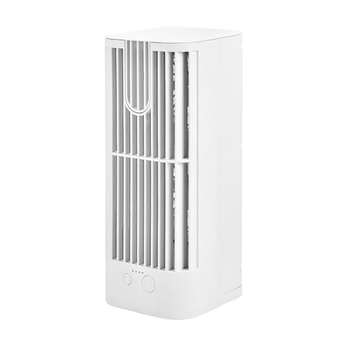 FIOERDTUIE Wiederaufladbarer Kühlerlüfter, Ultraschall Wasserdiffusions Doppellüfter zur Reduzierung von Luftstromverlusten, wiederaufladbarer Mini Lüfter aus Kunststoff, Kein Spray (1200 mAh) von FIOERDTUIE