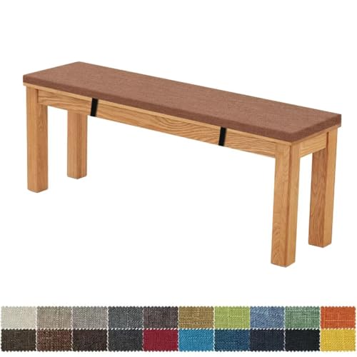 FIOVIP Bankauflage Bankkissen Sitzbankkissen 100X30X3CM Abnehmbar Waschbar Doppelt rutschfest Hochelastischer Geeignet für Gartenbänke, Schaukeln, Terrassen, Innenbänke(Braun) von FIOVIP