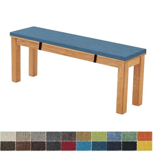 FIOVIP Bankauflage Bankkissen Sitzbankkissen 70X30X3CM Abnehmbar Waschbar Doppelt rutschfest Hochelastischer Geeignet für Gartenbänke, Schaukeln, Terrassen, Innenbänke(Marineblau) von FIOVIP
