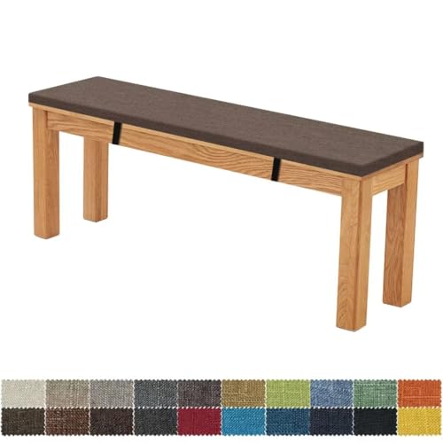 FIOVIP Bankauflage Bankkissen Sitzbankkissen 70X35X3CM Abnehmbar Waschbar Doppelt rutschfest Hochelastischer Geeignet für Gartenbänke, Schaukeln, Terrassen, Innenbänke(Trockenes Braun) von FIOVIP