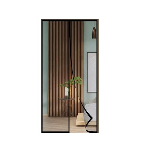 FIOVIP Fliegengitter Magnet Tür, 65x175CM Vorhang, schließt automatisch, einfache Installation ohne Bohren(Polyester,Schwarz) von FIOVIP