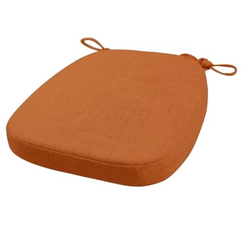 FIOVIP Stuhlkissen mit Riemen abnehmbar, waschbar, doppelte Anti-Rutsch hoch elastisch,Geeignet für Esstische und Stühle(40X38X33CM(3CM),Orange,1 Stück) von FIOVIP