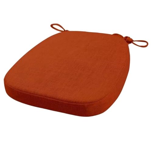 FIOVIP Stuhlkissen mit Riemen abnehmbar, waschbar, doppelte Anti-Rutsch hoch elastisch,Geeignet für Esstische und Stühle(40X38X33CM(3CM),Orange rot,1 Stück) von FIOVIP