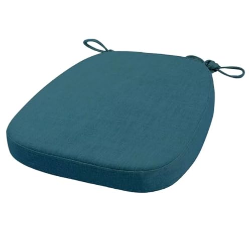FIOVIP Stuhlkissen mit Riemen abnehmbar, waschbar, doppelte Anti-Rutsch hoch elastisch,Geeignet für Esstische und Stühle(43X40X33CM(3CM),Marineblau,1 Stück) von FIOVIP