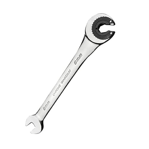 RatschenschlüSsel,MaulschlüSsel Tubing Ratchet Wrench Ratchet Quick Wrench Automatic Industrial-Grade Opening Plum 72 Gear Fast Multi-Size Household (Color : Fixed Head, Size : 11mm) von FIQARO