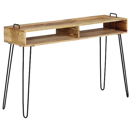 FIRBNUS 115 x 35 x 76 cm Konsolentisch aus Mango-Massivholz Möbel Wohnzimmer Tisch Holz Konsole Eingang Holz Konsole Holz Beistelltisch Wohnzimmer von FIRBNUS