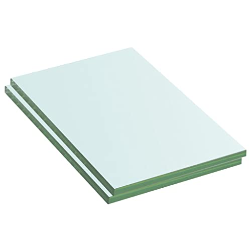 FIRBNUS 2 STK. Hängeregal 20x12x0,8 cm Glasregalboden Bad Regal Schwebend Regal Glas Schwebend für Wohnzimmer Glasregal Badezimmer Regalböden Glas Transparent Schwebende Regale Gehärtetes Glas von FIRBNUS