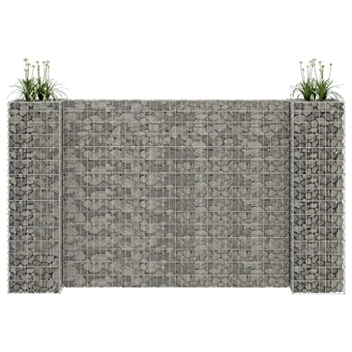 FIRBNUS 260 x 40 x 150 cm Gabione 'H' Gabione Hochbett Blumenständer Garten Metall Käfig Hochbeet Blumenkäfig Gabionen Metall Gabionen Hohe Tragfähigkeit aus Stahldraht FIRBNUS 260 x 40 x 150 cm Gabione 'H' Gabione Hochbett Blumenständer Garten Metall Käfig Hochbeet Blumenkäfig Gabionen Metall Gabionen Hohe Tragfähigkeit aus Stahldraht von FIRBNUS