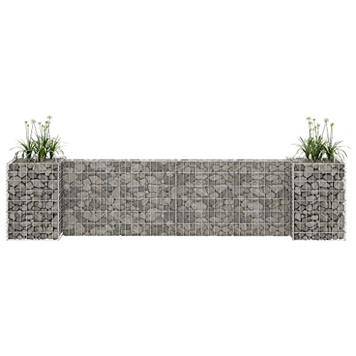FIRBNUS 260 x 40 x 60 cm Gabione Blumenkasten "H" Metall Käfig Gabione Hochbett Hochbeet Gabionen Metallkorb Blumenständer Garten Hohe Tragfähigkeit aus Stahldraht FIRBNUS 260 x 40 x 60 cm Gabione Blumenkasten "H" Metall Käfig Gabione Hochbett Hochbeet Gabionen Metallkorb Blumenständer Garten Hohe Tragfähigkeit aus Stahldraht von FIRBNUS