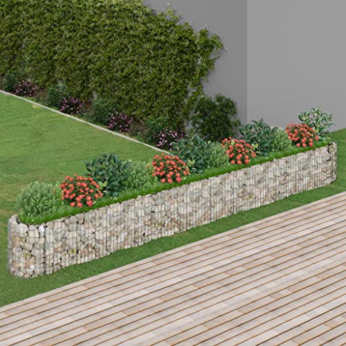 FIRBNUS 470 x 50 x 50 cm Gabionen Drahtkorb Hochbeet Gabionen Gabionen Gabione Hochbett Blumenständer Garten Hohe Tragfähigkeit aus verzinktem Stahl von FIRBNUS