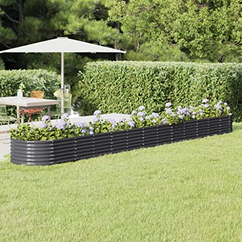 FIRBNUS 512 x 80 x 36 cm Anzuchtbett, Blumenkasten für den Außenbereich, großes Hochbeet für den Garten, Pflanzgefäß für den Garten, Balkonkasten, Anthrazit, pulverbeschichteter Stahl FIRBNUS 512 x 80 x 36 cm Anzuchtbett, Blumenkasten für den Außenbereich, großes Hochbeet für den Garten, Pflanzgefäß für den Garten, Balkonkasten, Anthrazit, pulverbeschichteter Stahl von FIRBNUS