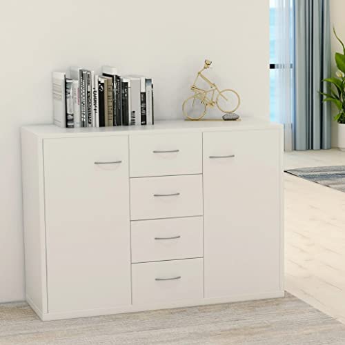 FIRBNUS 88x30x65 cm Beistellschrank mit 4 Schubladen und 2 Türen Schubladenschrank Lowboard Lagerschrank Kommode Weiß Sideboard Wohnzimmer TV Schrank Aufbewahrungskommode Holzwerkstoff FIRBNUS 88x30x65 cm Beistellschrank mit 4 Schubladen und 2 Türen Schubladenschrank Lowboard Lagerschrank Kommode Weiß Sideboard Wohnzimmer TV Schrank Aufbewahrungskommode Holzwerkstoff von FIRBNUS