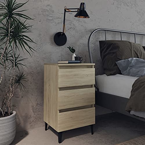 FIRBNUS Bedside Table Nachtkonsole Beistelltisch mit Stauraum Night Stand Nachttisch mit Metallbeinen Sonoma-Eiche 40x35x69 cm Bett Kommode Telefontischchen Starkes Material Skandinavischen Design FIRBNUS Bedside Table Nachtkonsole Beistelltisch mit Stauraum Night Stand Nachttisch mit Metallbeinen Sonoma-Eiche 40x35x69 cm Bett Kommode Telefontischchen Starkes Material Skandinavischen Design von FIRBNUS