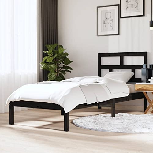 FIRBNUS Bettgestell Schwarz Massivholz 75 x 190 cm 2FT6 Small Single Einzelbett Bettgestell Einzelbett Bettgestell Einzelbett Bettrahmen aus Holz Bed Frame FIRBNUS Bettgestell Schwarz Massivholz 75 x 190 cm 2FT6 Small Single Einzelbett Bettgestell Einzelbett Bettgestell Einzelbett Bettrahmen aus Holz Bed Frame von FIRBNUS