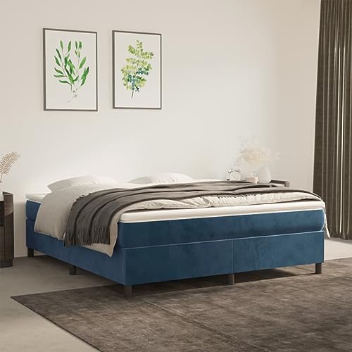 FIRBNUS Bettrahmen Boxspringbett Samt Tagesbett Klassische Möbel für Schlafzimmer Heimdekoration Multifunktionales Design Dunkelblau 203x160x35 cm FIRBNUS Bettrahmen Boxspringbett Samt Tagesbett Klassische Möbel für Schlafzimmer Heimdekoration Multifunktionales Design Dunkelblau 203x160x35 cm von FIRBNUS