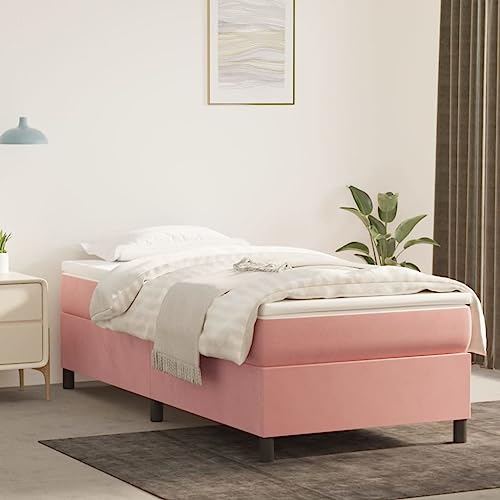FIRBNUS Bettrahmen Boxspringbett Samt Tagesbett Klassische Möbel für Schlafzimmer Heimdekoration Multifunktionales Design Rosa 203x100x35 cm FIRBNUS Bettrahmen Boxspringbett Samt Tagesbett Klassische Möbel für Schlafzimmer Heimdekoration Multifunktionales Design Rosa 203x100x35 cm von FIRBNUS
