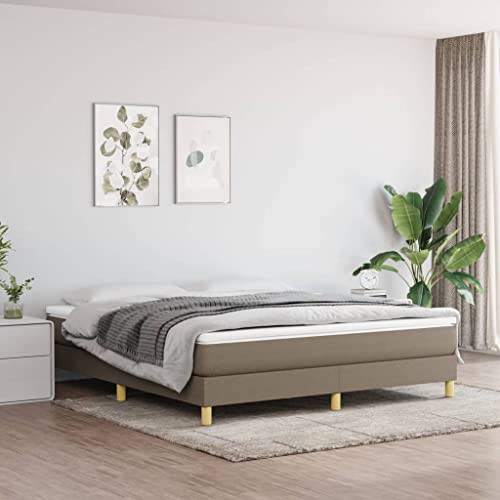 FIRBNUS Bettrahmen Boxspringbett Tagesbett Klassische Möbel für Schlafzimmer Heimdekoration Multifunktionales Design Taupe 203x160x25 cm FIRBNUS Bettrahmen Boxspringbett Tagesbett Klassische Möbel für Schlafzimmer Heimdekoration Multifunktionales Design Taupe 203x160x25 cm von FIRBNUS