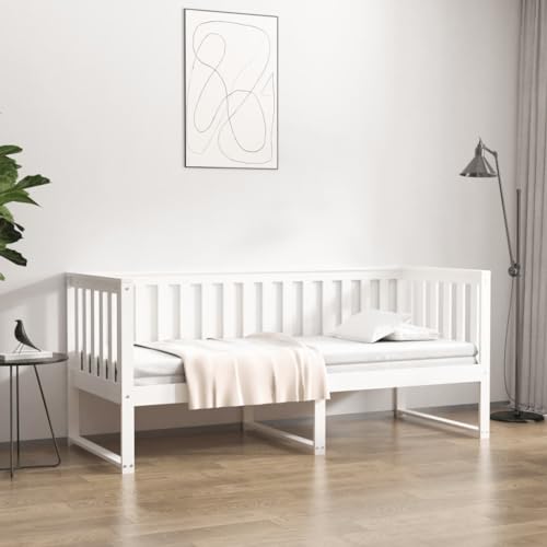 FIRBNUS Bettrahmen Tagesbett aus Holz Sofa im Wohnzimmer Möbel für Schlafzimmer Heimdekoration Multifunktionales Design Weiß 197x81x90 cm FIRBNUS Bettrahmen Tagesbett aus Holz Sofa im Wohnzimmer Möbel für Schlafzimmer Heimdekoration Multifunktionales Design Weiß 197x81x90 cm von FIRBNUS