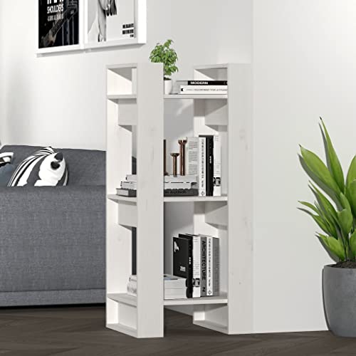 FIRBNUS Bücherregal/Trennwand Weiß 41 x 35 x 91 cm aus massivem Kiefernholz Wand-Bücherregal Modernes Bücherregal Holzregal Wohnzimmer bietet viel Stauraum Elegantes und klassisches Design FIRBNUS Bücherregal/Trennwand Weiß 41 x 35 x 91 cm aus massivem Kiefernholz Wand-Bücherregal Modernes Bücherregal Holzregal Wohnzimmer bietet viel Stauraum Elegantes und klassisches Design von FIRBNUS