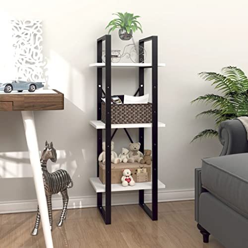 FIRBNUS Bücherregal mit 3 Ebenen aus mehrschichtigem Holz, Bücherregal, Bücherregal, Kinder, vertikales Bücherregal, Wohnzimmer, Regale, Kinderzimmer, industrielles Bücherregal, weiß, 40 x 30 x 105 cm FIRBNUS Bücherregal mit 3 Ebenen aus mehrschichtigem Holz, Bücherregal, Bücherregal, Kinder, vertikales Bücherregal, Wohnzimmer, Regale, Kinderzimmer, industrielles Bücherregal, weiß, 40 x 30 x 105 cm von FIRBNUS