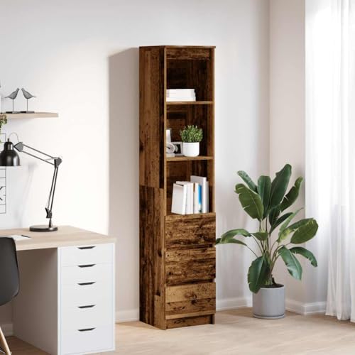 FIRBNUS Buffetschrank Beistellschrank Sideboard Hochschrank Aufbewahrungsmöbel Seitenschrank Kommode für Wohnzimmer Schlafzimmer oder Büro Industrie-Stil Altholz-Optik 37,5x35x180 cm FIRBNUS Buffetschrank Beistellschrank Sideboard Hochschrank Aufbewahrungsmöbel Seitenschrank Kommode für Wohnzimmer Schlafzimmer oder Büro Industrie-Stil Altholz-Optik 37,5x35x180 cm von FIRBNUS