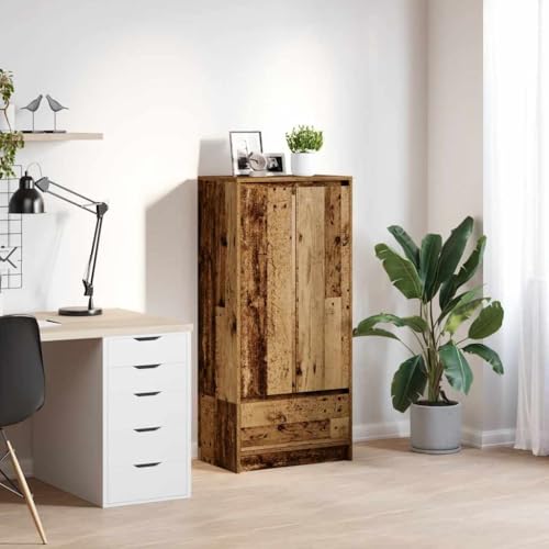 FIRBNUS Buffetschrank Beistellschrank Sideboard Hochschrank Aufbewahrungsmöbel Seitenschrank Kommode für Wohnzimmer Schlafzimmer oder Büro Industrie-Stil Altholz-Optik 55,5x34x119,5 cm FIRBNUS Buffetschrank Beistellschrank Sideboard Hochschrank Aufbewahrungsmöbel Seitenschrank Kommode für Wohnzimmer Schlafzimmer oder Büro Industrie-Stil Altholz-Optik 55,5x34x119,5 cm von FIRBNUS
