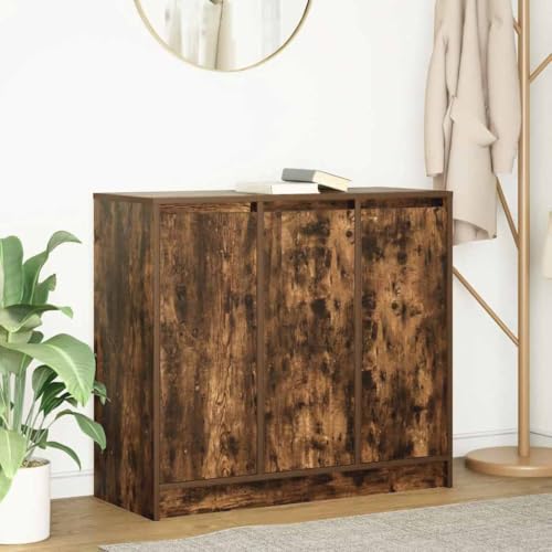 FIRBNUS Buffetschrank Beistellschrank Vielseitig Sideboard Hochschrank Seitenschrank Aufbewahrungsmöbel Kommode für Wohnzimmer Schlafzimmer oder Büro Industrie-Stil Räuchereiche 85x34x76 cm FIRBNUS Buffetschrank Beistellschrank Vielseitig Sideboard Hochschrank Seitenschrank Aufbewahrungsmöbel Kommode für Wohnzimmer Schlafzimmer oder Büro Industrie-Stil Räuchereiche 85x34x76 cm von FIRBNUS