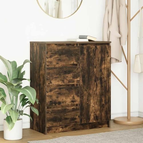 FIRBNUS Buffetschrank Beistellschrank Vielseitig Sideboard Seitenschrank Hochschrank Aufbewahrungsmöbel Kommode für Wohnzimmer Schlafzimmer oder Büro Industrie-Stil Räuchereiche 71x35x84 cm FIRBNUS Buffetschrank Beistellschrank Vielseitig Sideboard Seitenschrank Hochschrank Aufbewahrungsmöbel Kommode für Wohnzimmer Schlafzimmer oder Büro Industrie-Stil Räuchereiche 71x35x84 cm von FIRBNUS
