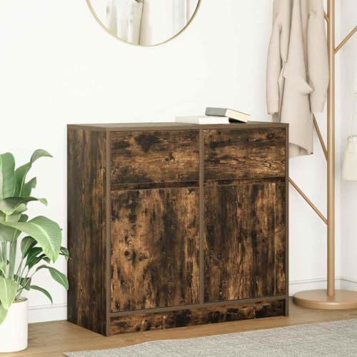 FIRBNUS Buffetschrank Beistellschrank Vielseitig Sideboard Seitenschrank Hochschrank Aufbewahrungsmöbel Kommode für Wohnzimmer Schlafzimmer oder Büro Industrie-Stil Räuchereiche 80x34x76 cm FIRBNUS Buffetschrank Beistellschrank Vielseitig Sideboard Seitenschrank Hochschrank Aufbewahrungsmöbel Kommode für Wohnzimmer Schlafzimmer oder Büro Industrie-Stil Räuchereiche 80x34x76 cm von FIRBNUS