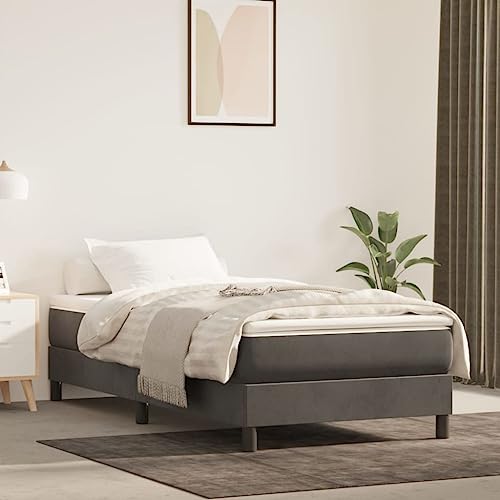 FIRBNUS Federbett mit Matratze dunkelgrau 100 x 200 cm Samt Bettrahmen aus Holz Einzelbett Federkernmatratze Matratze Doppelbett Federbett Einzelbett FIRBNUS Federbett mit Matratze dunkelgrau 100 x 200 cm Samt Bettrahmen aus Holz Einzelbett Federkernmatratze Matratze Doppelbett Federbett Einzelbett von FIRBNUS