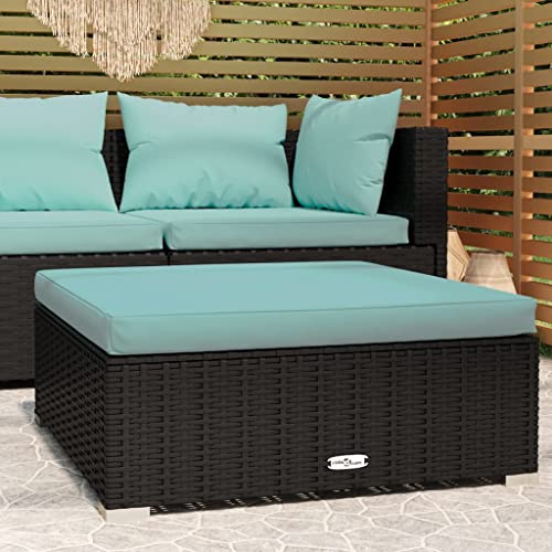 FIRBNUS Fußstütze für den Garten mit Wasser, Kissen 70 x 70 x 30 cm, Gartenstuhl, Sofa, für den Außenbereich, Gartenmöbel, aus PE-Rattan von FIRBNUS